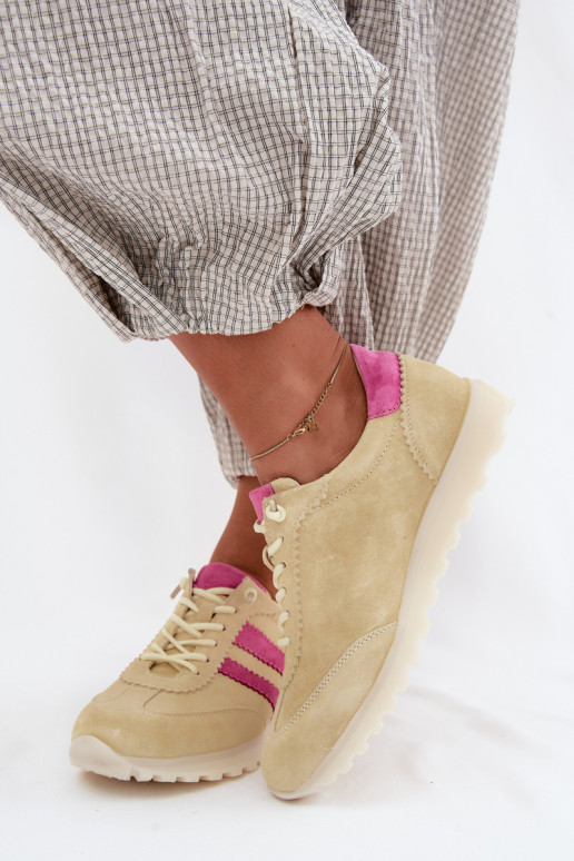 Gelbe Wildleder-Sneaker Cuddla