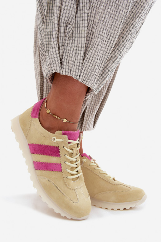 Gelbe Wildleder-Sneaker Cuddla