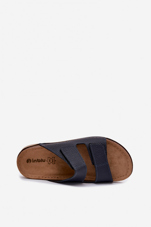Lederhausschuhe Feminin Inblu AA0005GU Dunkelblau