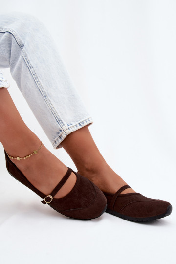 Ballerinas Sportlicher Stil mit Riemen CzekoladoZue Charmy