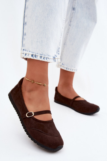 Ballerinas Sportlicher Stil mit Riemen CzekoladoZue Charmy 2