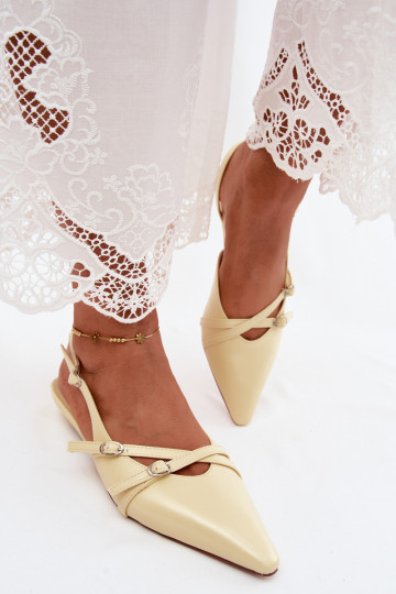 Damen-Sandalen mit Riemen aus Kunstleder in gelb Glamira 2