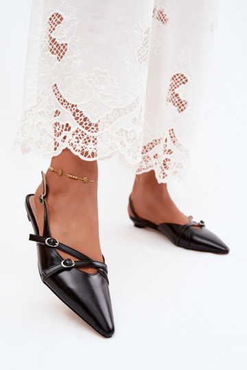 Damen-Sandalen mit Riemen aus Kunstleder in schwarz Glamira 2