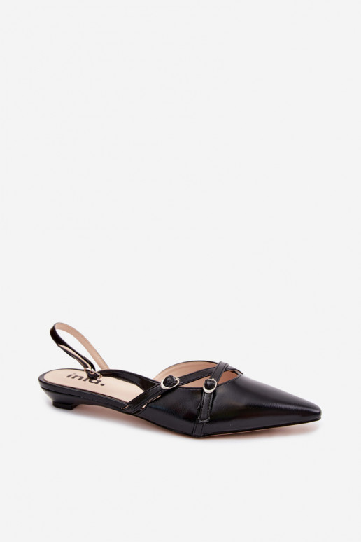 Damen-Sandalen mit Riemen aus Kunstleder in schwarz Glamira