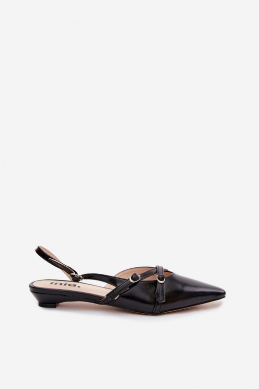 Damen-Sandalen mit Riemen aus Kunstleder in schwarz Glamira