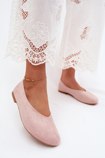 Ballerinas in rosa Kunstveloursleder Camdena