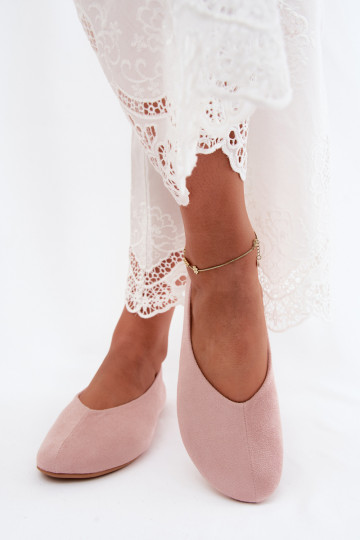 Ballerinas in rosa Kunstveloursleder Camdena 2