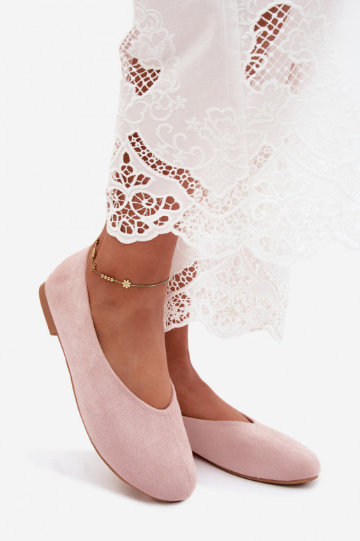 Ballerinas in rosa Kunstveloursleder Camdena