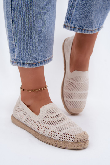 Luftige elfenbeinfarbene Espadrilles Candessa