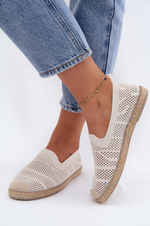 Luftige elfenbeinfarbene Espadrilles Candessa