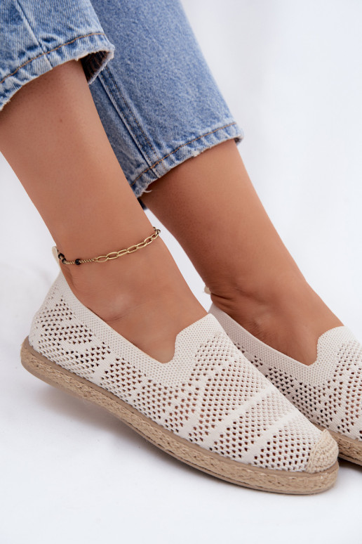 Luftige elfenbeinfarbene Espadrilles Candessa