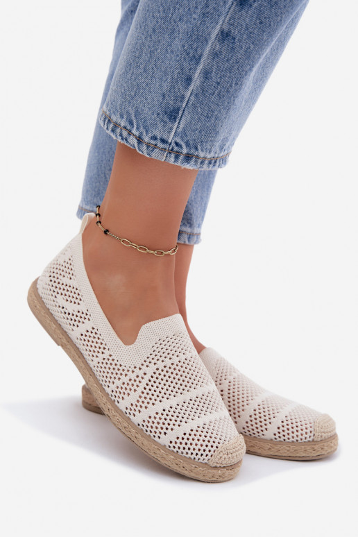 Luftige elfenbeinfarbene Espadrilles Candessa
