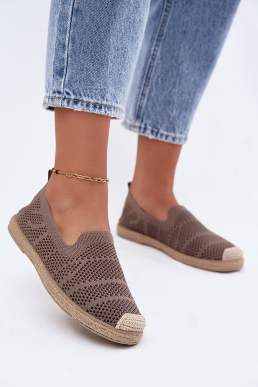 Luftige khakifarbene Espadrilles Candessa