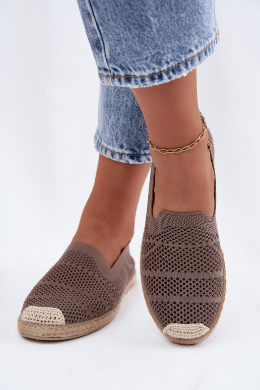 Luftige khakifarbene Espadrilles Candessa