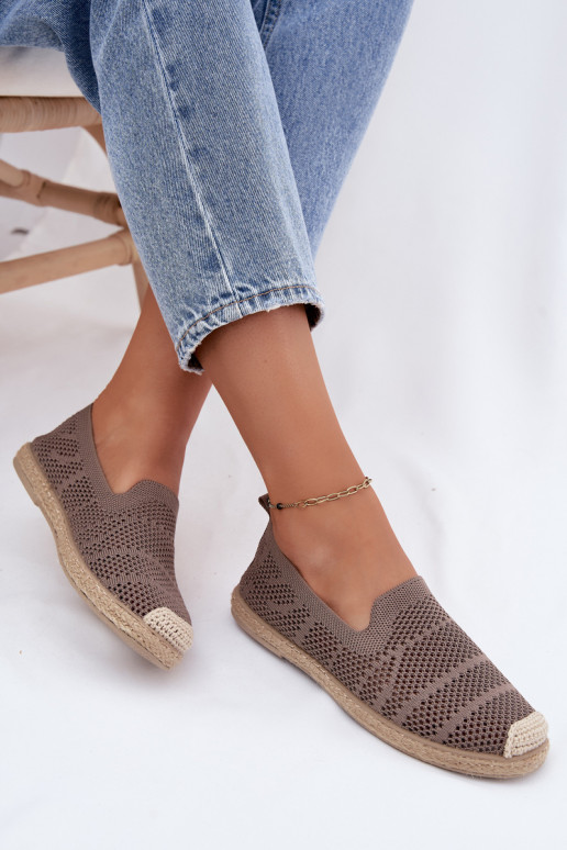 Luftige khakifarbene Espadrilles Candessa