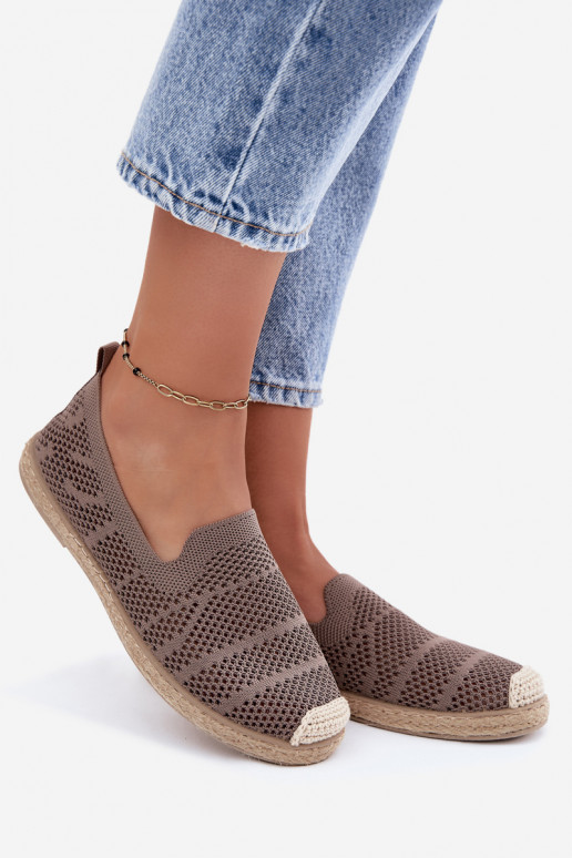 Luftige khakifarbene Espadrilles Candessa