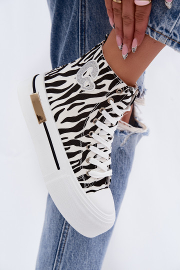 Freizeitschuhe mit Plattform Zebra Meloria