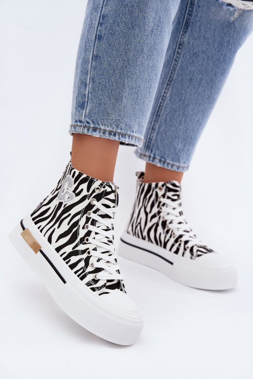 Freizeitschuhe mit Plattform Zebra Meloria