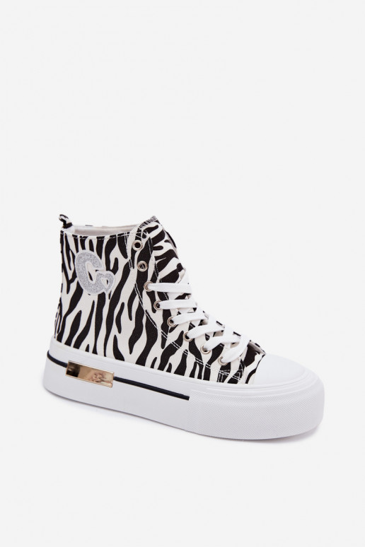 Freizeitschuhe mit Plattform Zebra Meloria