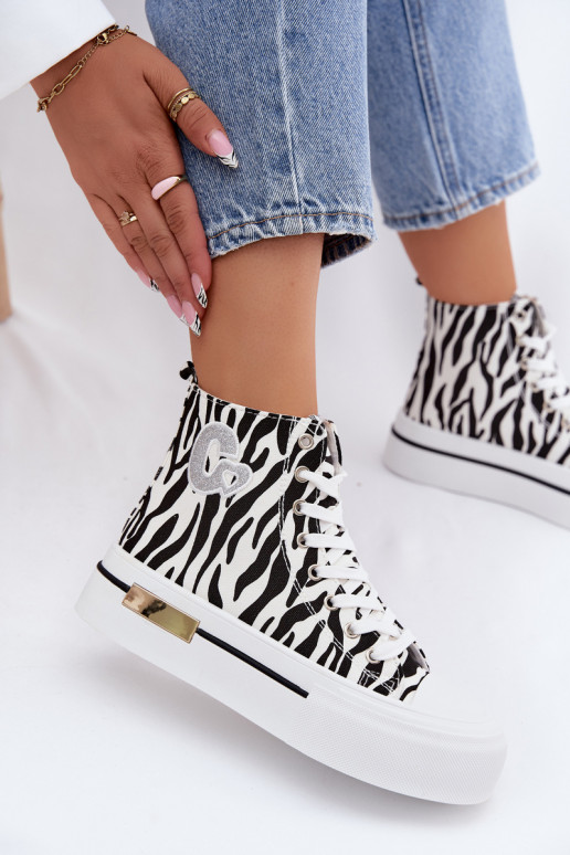 Freizeitschuhe mit Plattform Zebra Meloria