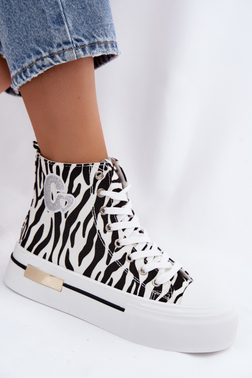 Freizeitschuhe mit Plattform Zebra Meloria