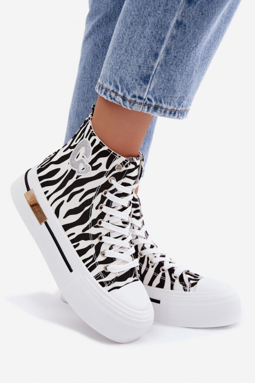 Freizeitschuhe mit Plattform Zebra Meloria