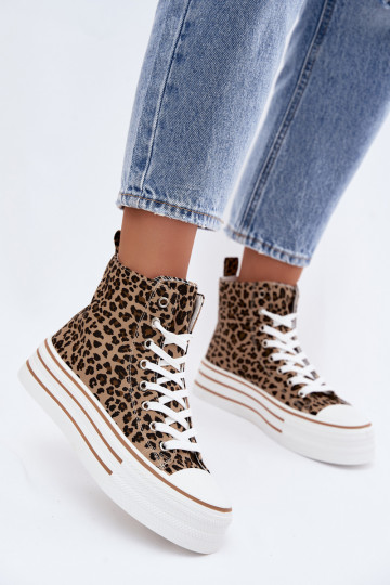 Freizeitschuhe mit Knöchelschaft und Leopardenmuster Inildrose 2