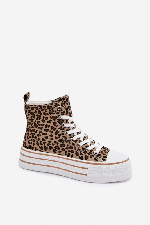 Freizeitschuhe mit Knöchelschaft und Leopardenmuster Inildrose