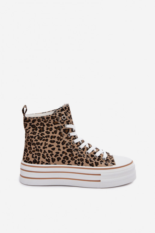 Freizeitschuhe mit Knöchelschaft und Leopardenmuster Inildrose