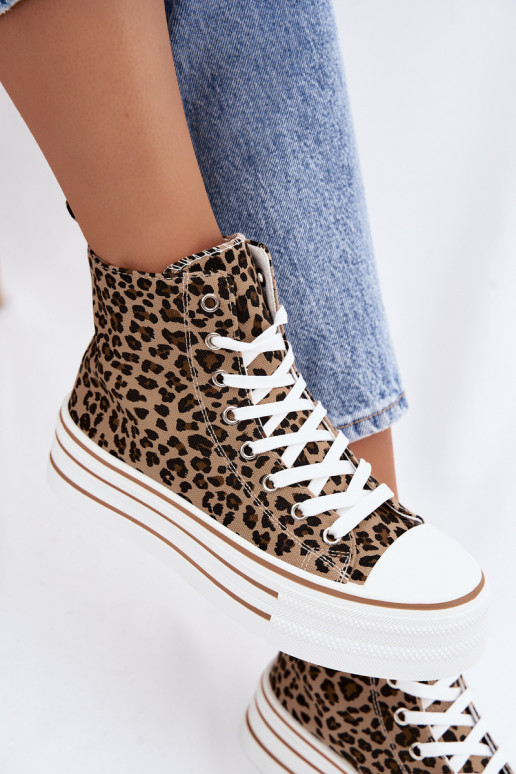 Freizeitschuhe mit Knöchelschaft und Leopardenmuster Inildrose