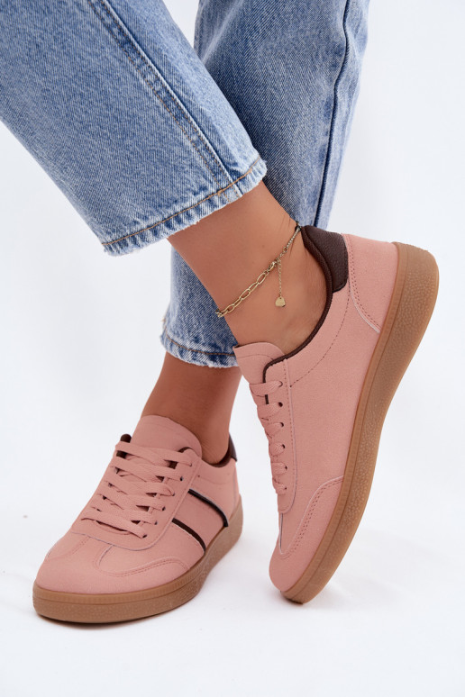 Sneaker aus Kunstleder in Rosa Corelle