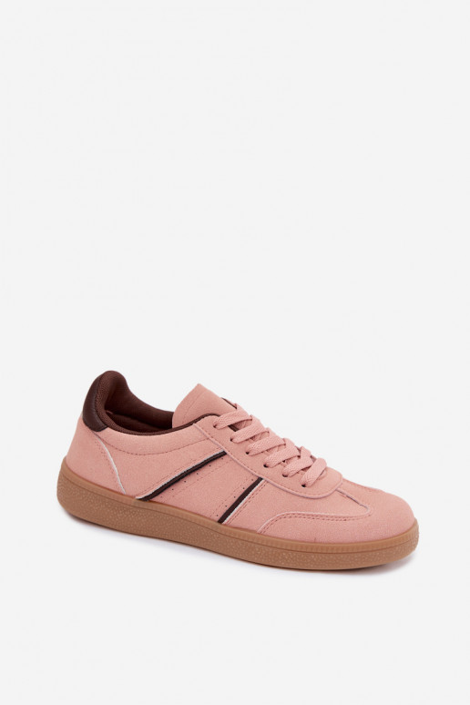 Sneaker aus Kunstleder in Rosa Corelle