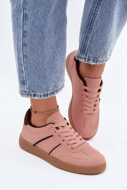 Sneaker aus Kunstleder in Rosa Corelle