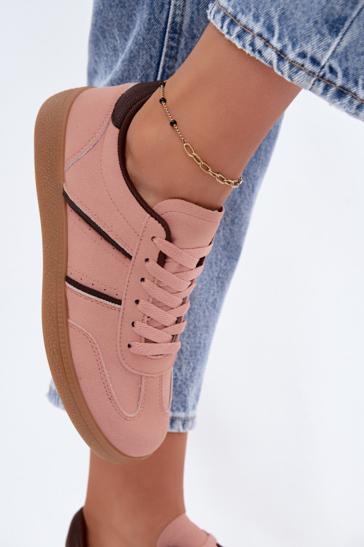 Sneaker aus Kunstleder in Rosa Corelle