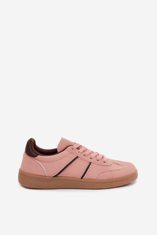 Sneaker aus Kunstleder in Rosa Corelle