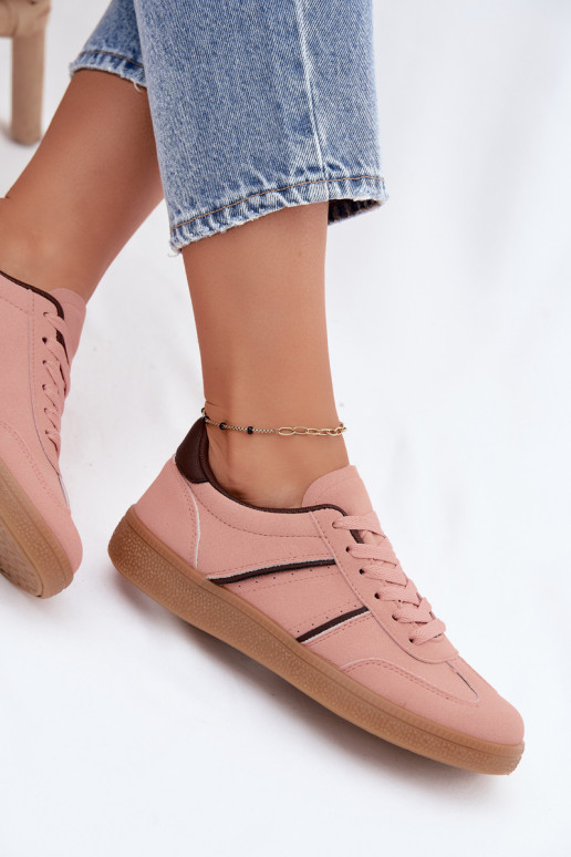 Sneaker aus Kunstleder in Rosa Corelle
