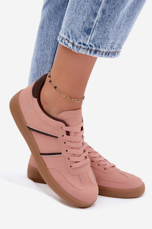 Sneaker aus Kunstleder in Rosa Corelle