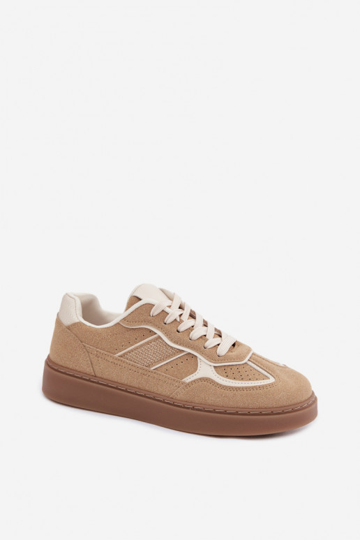 Damen Low Sneakers in Sandfarbe Brenelle