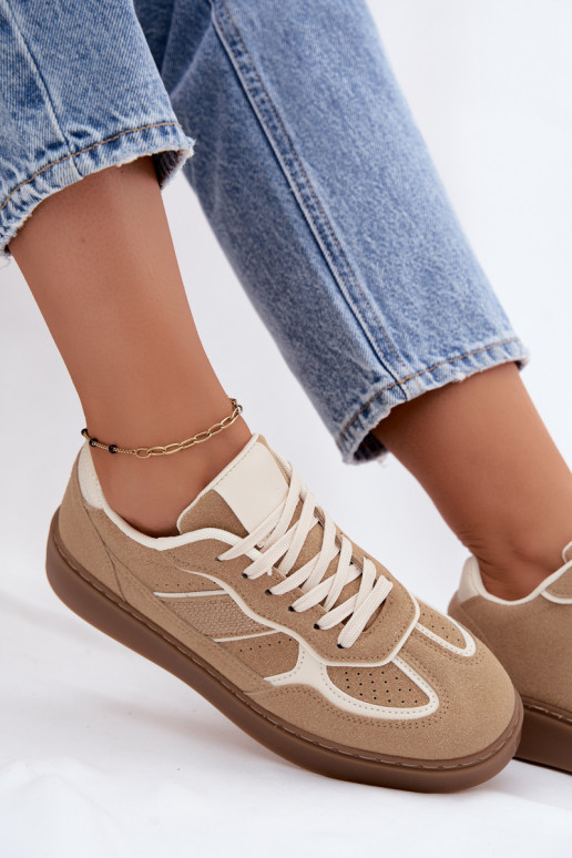 Damen Low Sneakers in Sandfarbe Brenelle