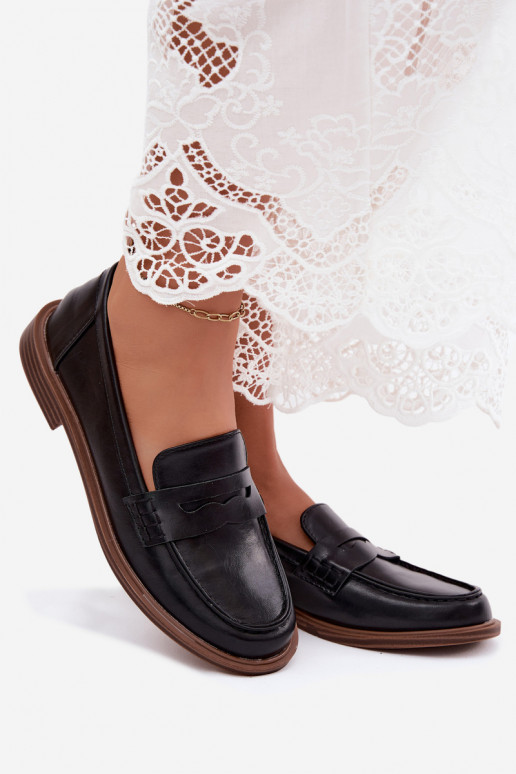 Damen Slipper in Schwarz aus Kunstleder Roslyn