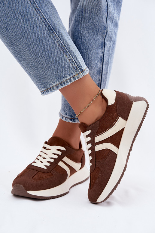 Damen Sneakers mit Plattform in Braun Laurelia