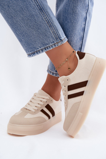 Beige Plattform-Sneaker Giselia 2