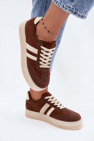 Braune Plattform-Sneaker Giselia