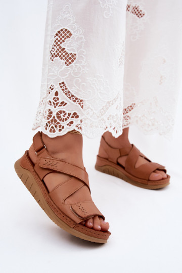 Braune Plattform-Sandalen Tai turiciejka L4496-29 2