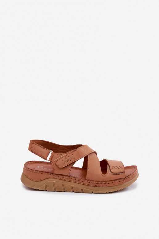 Braune Plattform-Sandalen Tai turiciejka L4496-29