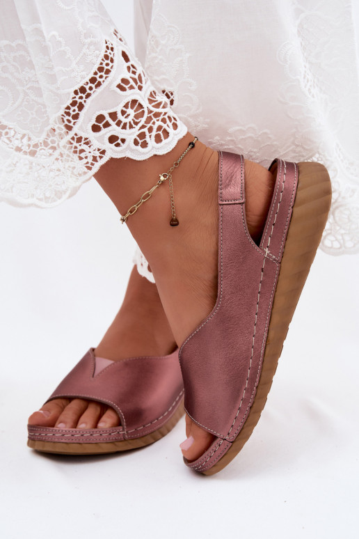 Rosen Gold Plattform-Sandalen Tai turiciejka L7633-25