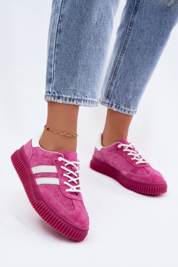 Rosa Veloursleder Plattform-Sneaker Artelle 2