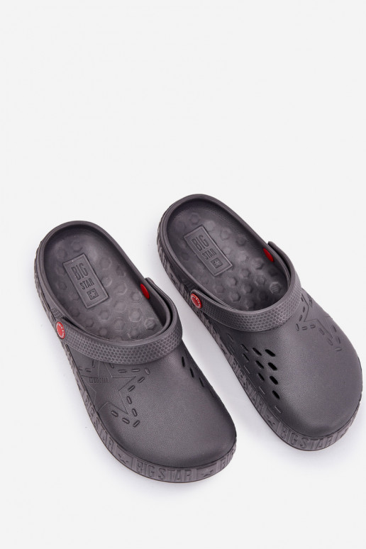 Herren leichte Clogs Big Star II175007 grau