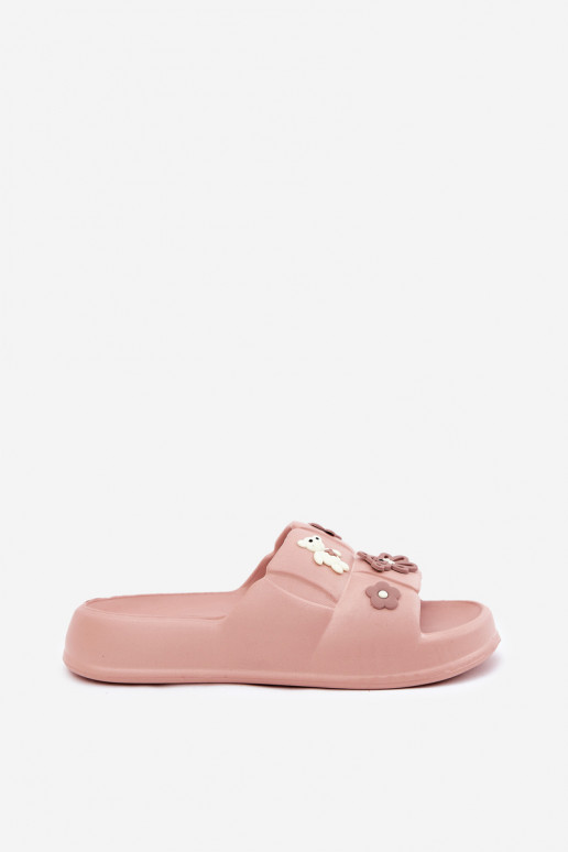 Rosa leichte Slipper mit Schnallen Redienna