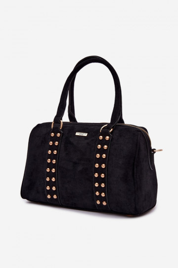 Schwarze Handtasche mit goldenen Nieten Emelle 2